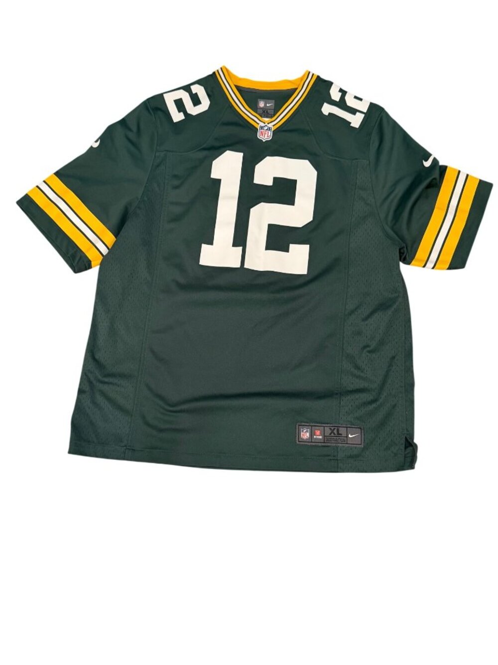 Nike Aaron Rodgers #12 Green Bay Packers Jersey Mens XL NFL On Field Green